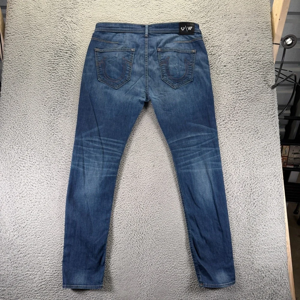 VTG True Religion Westbrook Rocco Jeans Men's 38x34 Blue Cotton Denim Skinny USA